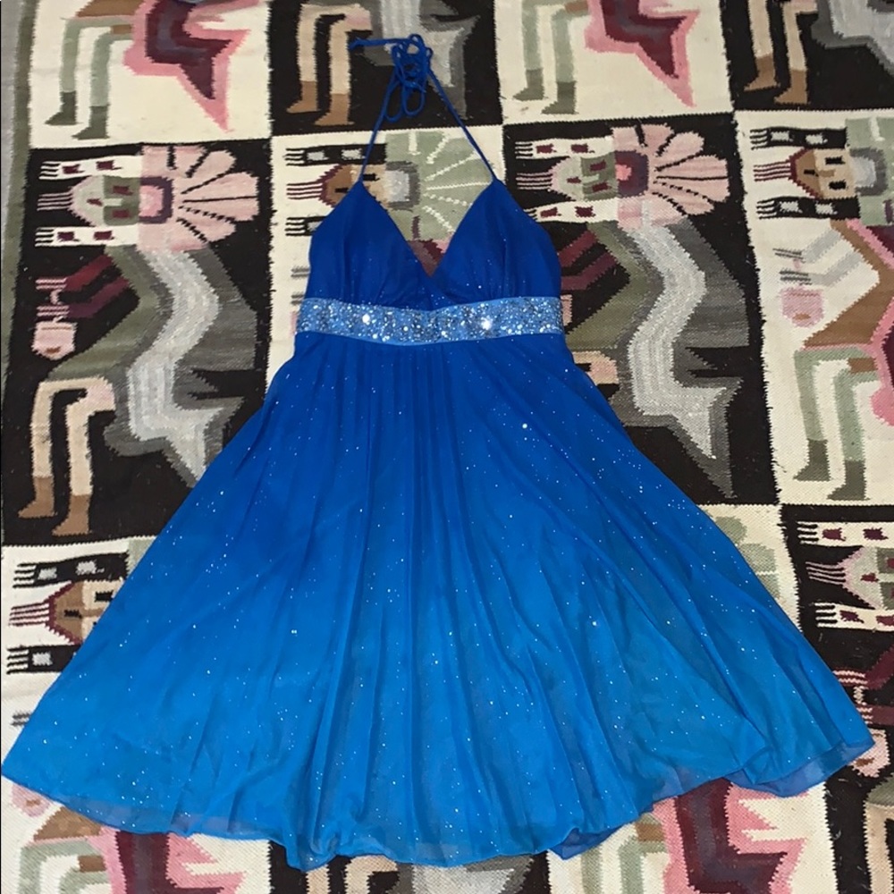 Ombré blue sparkly cocktail dress